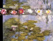 Claude Monet Detail from Water Lilies painting